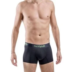 Comfyballs Performance Regular Boxer - Charcoal/Viper Green -Bown Of London shop comfyballs performance regular boxer charcoalviper green 31014364