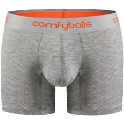 Comfyballs Wood Long Boxer - Grey Melange/Sunset Orange