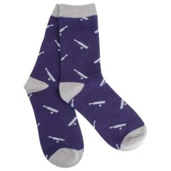 David Van Hagen Cricket Bat And Ball Socks - Navy/Grey -Bown Of London shop david van hagen cricket bat and ball socks navygrey 31015020