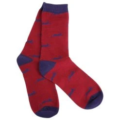 David Van Hagen Hare Socks - Red/Navy -Bown Of London shop david van hagen hare socks rednavy 31015707