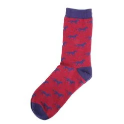 David Van Hagen Horse Socks - Red/Blue