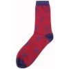 David Van Hagen Stag Socks - Red/Blue -Bown Of London shop david van hagen stag socks redblue 31017257