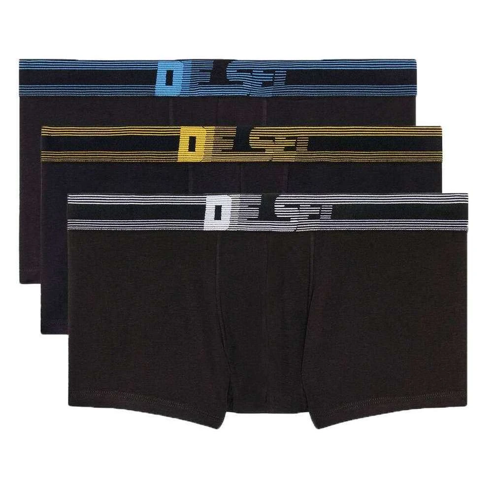 Diesel Damien Contrasting Band Three Pack Boxer Briefs - Blue/Yellow/White 3 Diesel Damien Contrasting Band Three Pack Boxer Briefs - Blue/Yellow/White