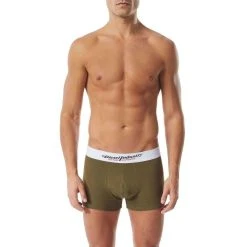 Diesel Damien Industry Logo Three Pack Boxer Briefs - Black/Khaki/Grey -Bown Of London shop diesel damien industry logo three pack boxer briefs blackkhakigrey 31454714
