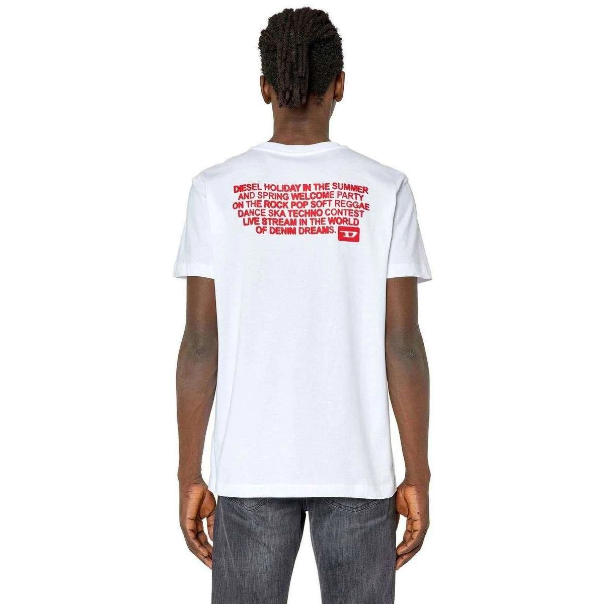 Diesel Diegor K57 T-Shirt - White/Red 5 Diesel Diegor K57 T-Shirt - White/Red - Image 3