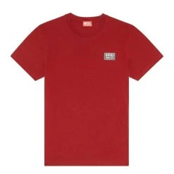 Diesel Diegor SP Ribbed Crew Neck T-Shirt - Burgundy