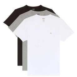 Diesel Jake Crew Neck 3 Pack T-Shirt - Black/White/Grey