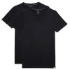 Diesel Umtee Michael D-Patch Tube V-Neck Two Pack T-Shirts - Black -Bown Of London shop diesel umtee michael d patch tube v neck two pack t shirts black 31019205