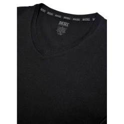 Diesel Umtee Michael D-Patch Tube V-Neck Two Pack T-Shirts - Black -Bown Of London shop diesel umtee michael d patch tube v neck two pack t shirts black 31019208