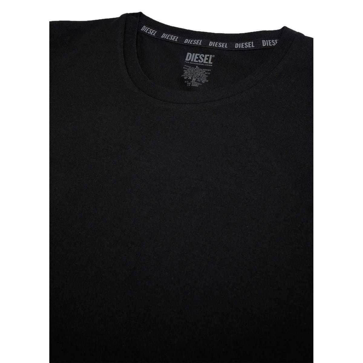 Diesel Umtee Randal D-Patch Tube Crew Neck Two Pack T-Shirts - Black 6 Diesel Umtee Randal D-Patch Tube Crew Neck Two Pack T-Shirts - Black - Image 4