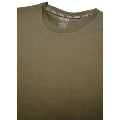 Diesel Umtee Randal D-Patch Tube Crew Neck Two Pack T-Shirts - Black/Khaki -Bown Of London shop diesel umtee randal d patch tube crew neck two pack t shirts blackkhaki 31019275