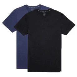 Diesel Umtee Randal D-Patch Tube Crew Neck Two Pack T-Shirts - Black/Navy
