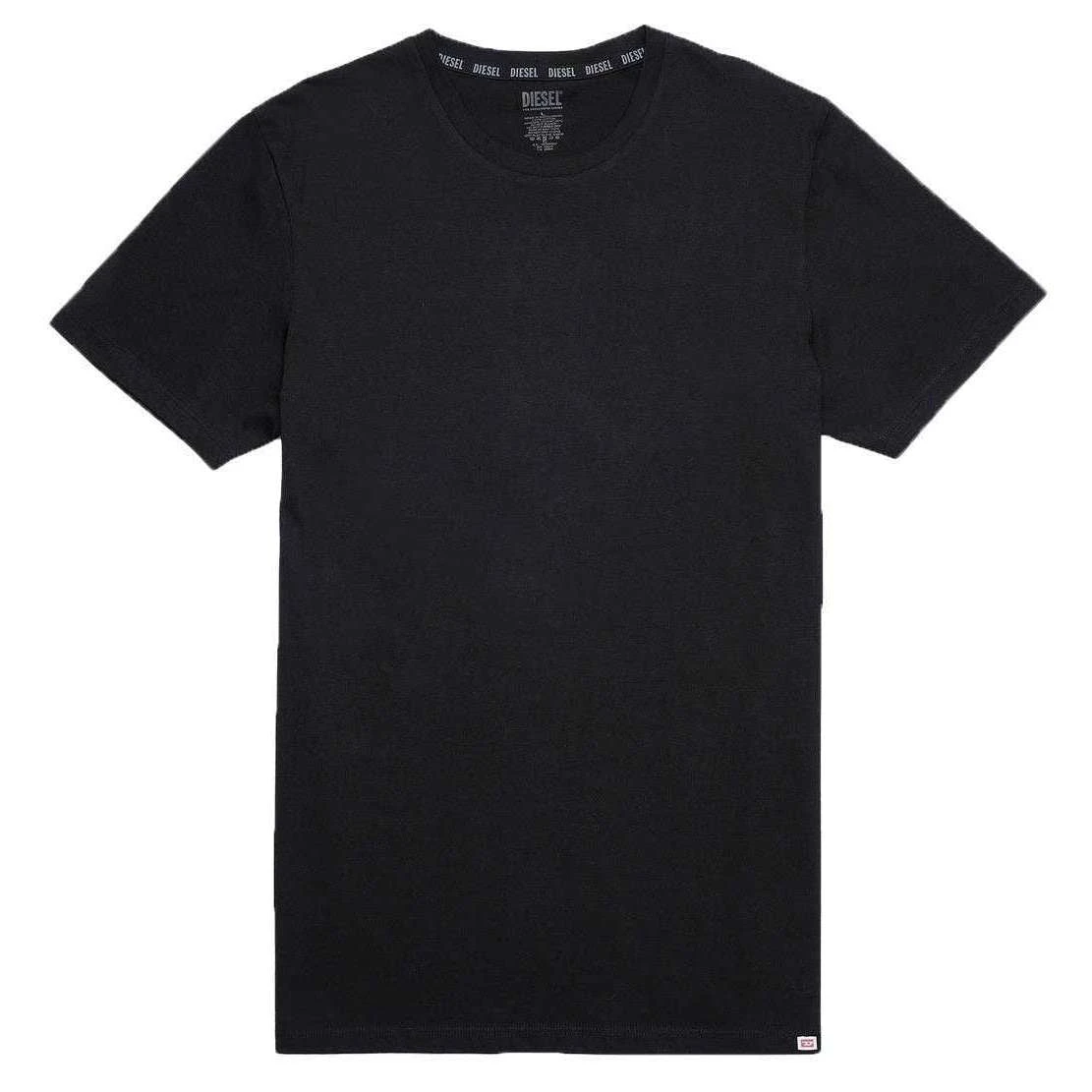Diesel Umtee Randal D-Patch Tube Crew Neck Two Pack T-Shirts - Black/Navy 4 Diesel Umtee Randal D-Patch Tube Crew Neck Two Pack T-Shirts - Black/Navy - Image 2
