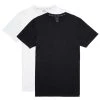 Diesel Umtee Randal D-Patch Tube Crew Neck Two Pack T-Shirts - White/Black -Bown Of London shop diesel umtee randal d patch tube crew neck two pack t shirts whiteblack 31019280