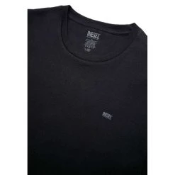 Diesel Umtee Randal Logo Print Tube Crew Neck Two Pack T-Shirts - Black -Bown Of London shop diesel umtee randal logo print tube crew neck two pack t shirts black 31019287