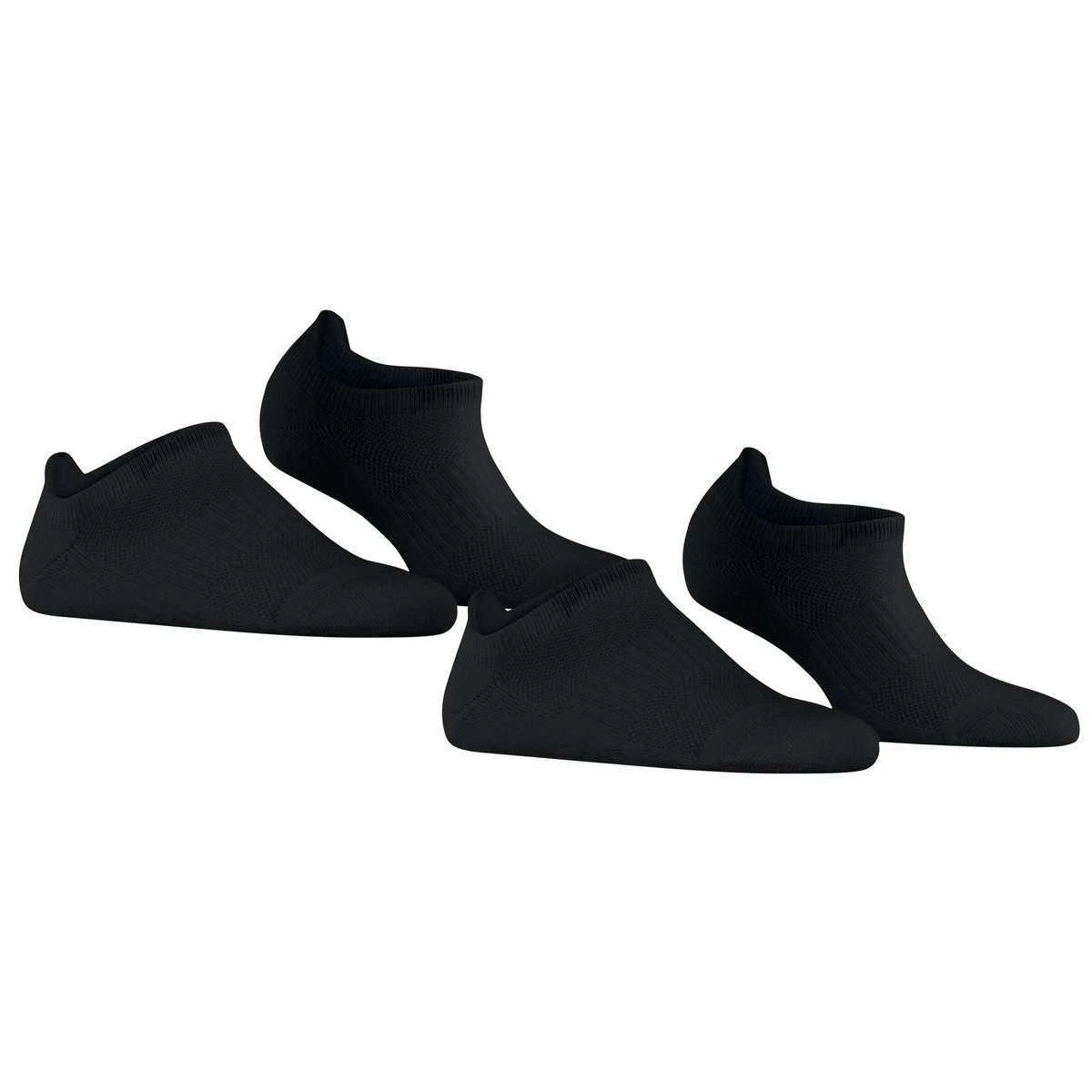 Esprit Active Basic 2 Pack Sneaker Socks - Black 4 Esprit Active Basic 2 Pack Sneaker Socks - Black - Image 2