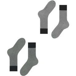 Esprit All Over Stripe 2 Pack Socks - Navy/Grey -Bown Of London shop esprit all over stripe 2 pack socks navygrey 31020859