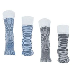 Esprit Allover Stripe 2 Pack Socks - Blue Mix -Bown Of London shop esprit allover stripe 2 pack socks blue mix 31934782