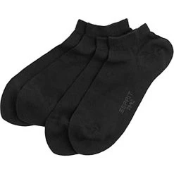 Esprit Basic Sneaker 2 Pack Socks - Black