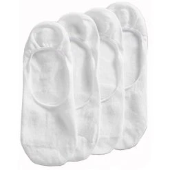 Esprit Basic Sporty Ankle Non-slip 2 Pack Shoe Liners - White