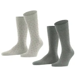 Esprit Fine Dot 2 Pack Socks - Grey