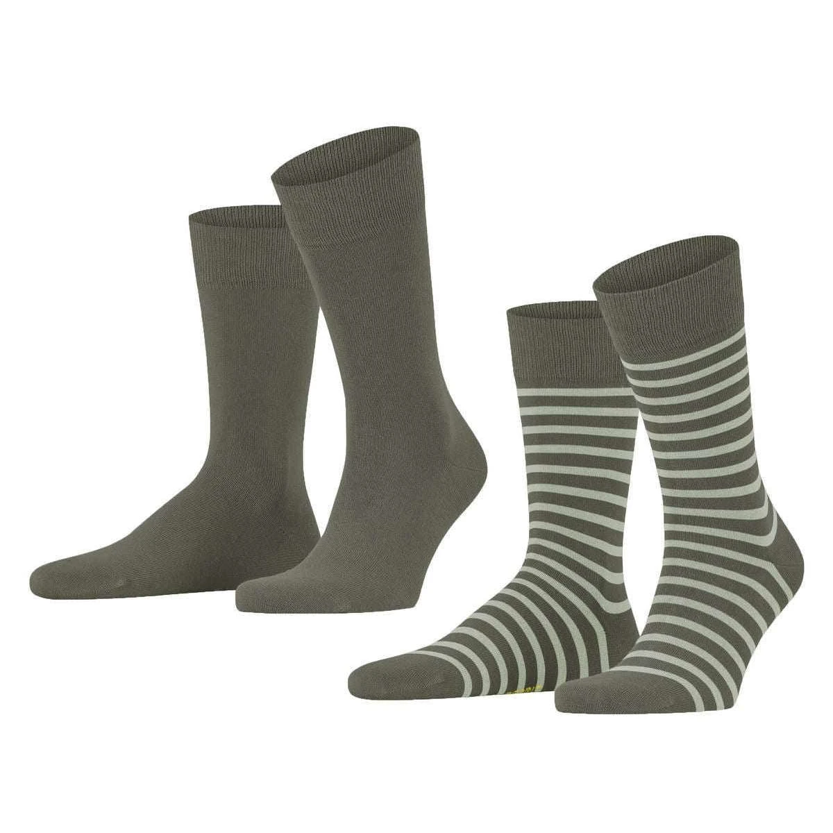 Esprit Fine Stripe 2 Pack Socks - Thyme Green 3 Esprit Fine Stripe 2 Pack Socks - Thyme Green