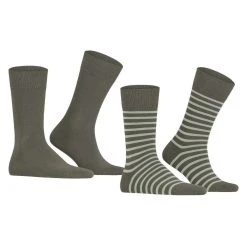Esprit Fine Stripe 2 Pack Socks - Thyme Green 8 Esprit Fine Stripe 2 Pack Socks - Thyme Green -Bown Of London shop esprit fine stripe 2 pack socks thyme green 31021157