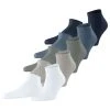 Esprit Solid Mix 5 Pack Sneaker Socks - White/Grey - -Bown Of London shop esprit solid mix 5 pack sneaker socks whitegrey 31021319