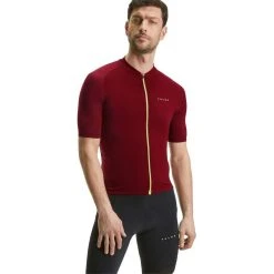 Falke Biking T-Shirt - Merlot Red -Bown Of London shop falke biking t shirt merlot red 32344393