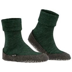 Falke Cosyshoe Slipper Socks - Green Mel -Bown Of London shop falke cosyshoe slipper socks green mel 31898317