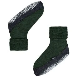 Falke Cosyshoe Slipper Socks - Green Mel -Bown Of London shop falke cosyshoe slipper socks green mel 31898323
