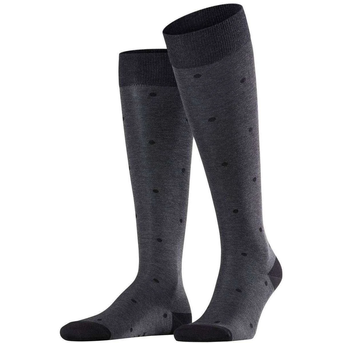 Falke Dot Knee-High Socks - Anthracite Melange Grey 3 Falke Dot Knee-High Socks - Anthracite Melange Grey