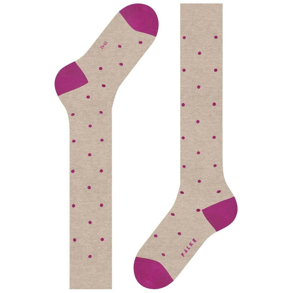 Falke Dot Knee High Socks - Pebble Mel Beige 7 Falke Dot Knee High Socks - Pebble Mel Beige - Image 5