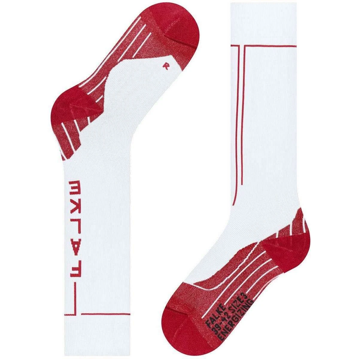 Falke Energizing Knee High Health Socks - White/Red 4 Falke Energizing Knee High Health Socks - White/Red - Image 2