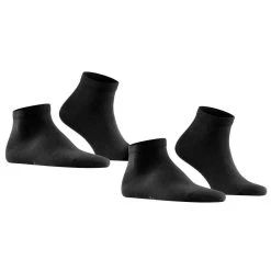 Falke Happy 2 Pack Sneaker Socks - Black -Bown Of London shop falke happy 2 pack sneaker socks black 32341648