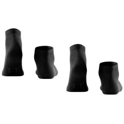Falke Happy 2 Pack Sneaker Socks - Black -Bown Of London shop falke happy 2 pack sneaker socks black 32341652