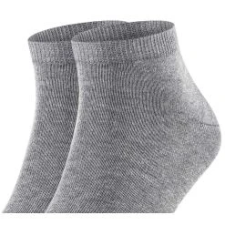 Falke Happy 2 Pack Sneaker Socks - Light Grey Mel -Bown Of London shop falke happy 2 pack sneaker socks light grey mel 32341693