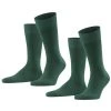 Falke Happy 2 Pack Socks - Hunter Green -Bown Of London shop falke happy 2 pack socks hunter green 32341773