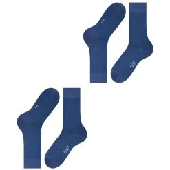 Falke Happy 2 Pack Socks - Royal Blue 11 Falke Happy 2 Pack Socks - Royal Blue -Bown Of London shop falke happy 2 pack socks royal blue 32341847