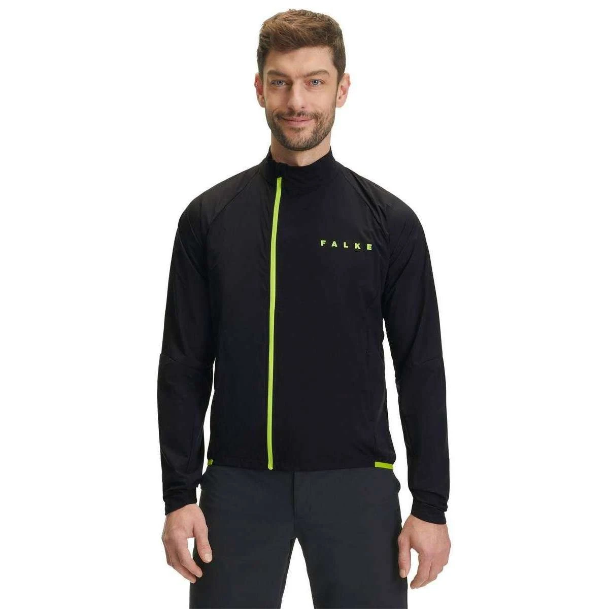 Falke Light Biking Jacket - Black/Lime Green 4 Falke Light Biking Jacket - Black/Lime Green - Image 2