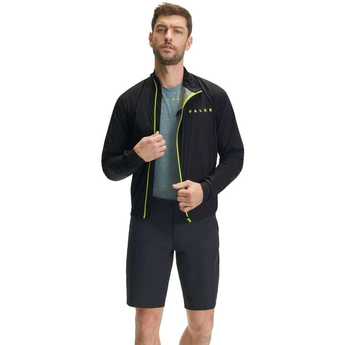 Falke Light Biking Jacket - Black/Lime Green 8 Falke Light Biking Jacket - Black/Lime Green - Image 6