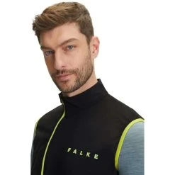 Falke Light Biking Waistcoat - Black/Lime Green -Bown Of London shop falke light biking waistcoat blacklime green 32344479