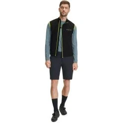 Falke Light Biking Waistcoat - Black/Lime Green -Bown Of London shop falke light biking waistcoat blacklime green 32344482