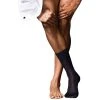 Falke No10 Pure Fil D'Ecosse Smooth Ribbed Knit Socks - Dark Navy -Bown Of London shop falke no10 pure fil decosse smooth ribbed knit socks dark navy 31024239