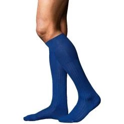 Falke No13 Finest Piuma Cotton Knee High Socks - Royal Blue 5 Falke No13 Finest Piuma Cotton Knee High Socks - Royal Blue -Bown Of London shop falke no13 finest piuma cotton knee high socks royal blue 31024258