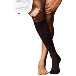 Falke No2 Finest Knee High Cashmere Socks - Brown