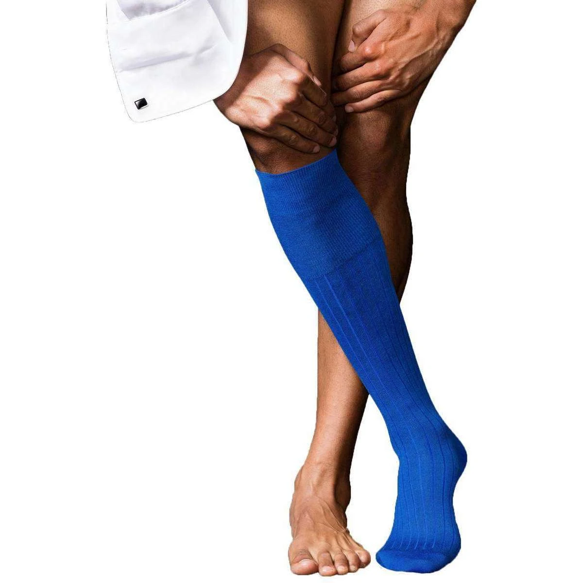 Falke No2 Finest Knee High Cashmere Socks - Olympic Blue 3 Falke No2 Finest Knee High Cashmere Socks - Olympic Blue