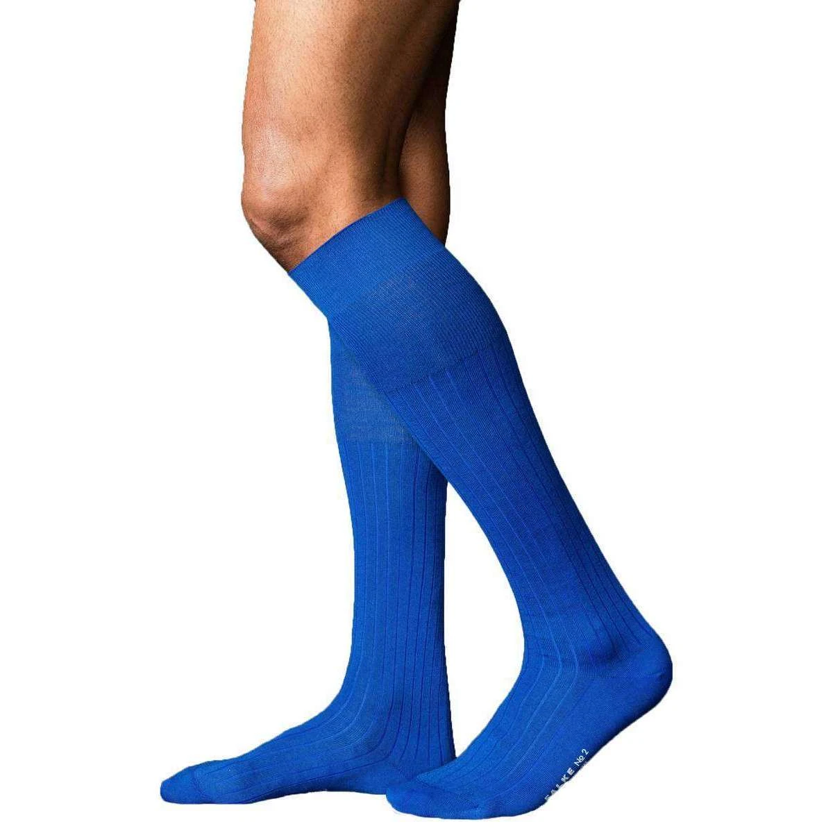 Falke No2 Finest Knee High Cashmere Socks - Olympic Blue 4 Falke No2 Finest Knee High Cashmere Socks - Olympic Blue - Image 2