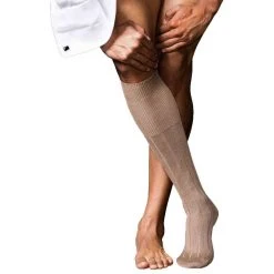 Falke No3 Finest Camel And Silk Knee High Socks - Nutmeg Brown