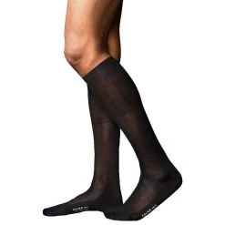 Falke No4 Pure Silk Knee High Socks - Black -Bown Of London shop falke no4 pure silk knee high socks black 31024350